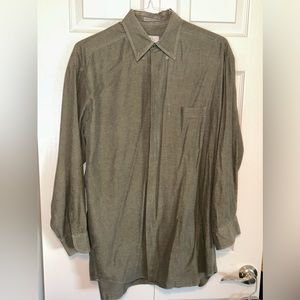 XMI Classic all cotton casual‎ long sleeves shirt Large Olive